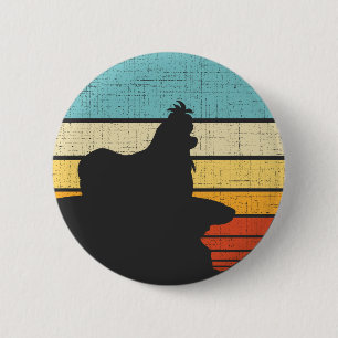 Shih Tzu Owner Retro Vintage 60s 70s Dog Lover  6 Cm Round Badge