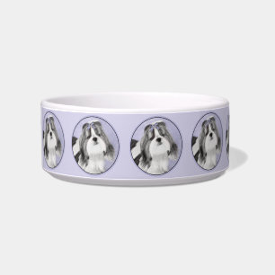 Shih Tzu Painting - Cute Original Dog Art Bowl