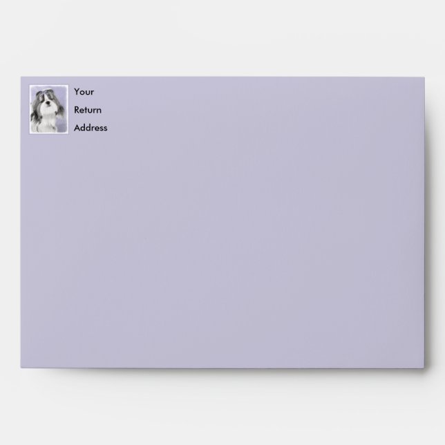 Shih Tzu Painting - Cute Original Dog Art Envelope (Front)