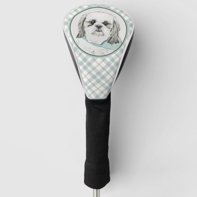 Shih Tzu Painting - Cute Original Dog Art Golf Head Cover (Front)