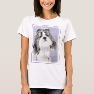 Shih Tzu Painting - Cute Original Dog Art T-Shirt