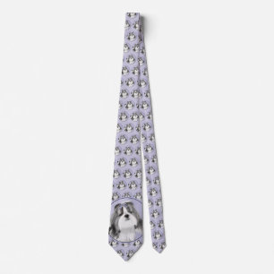 Shih Tzu Painting - Cute Original Dog Art Tie