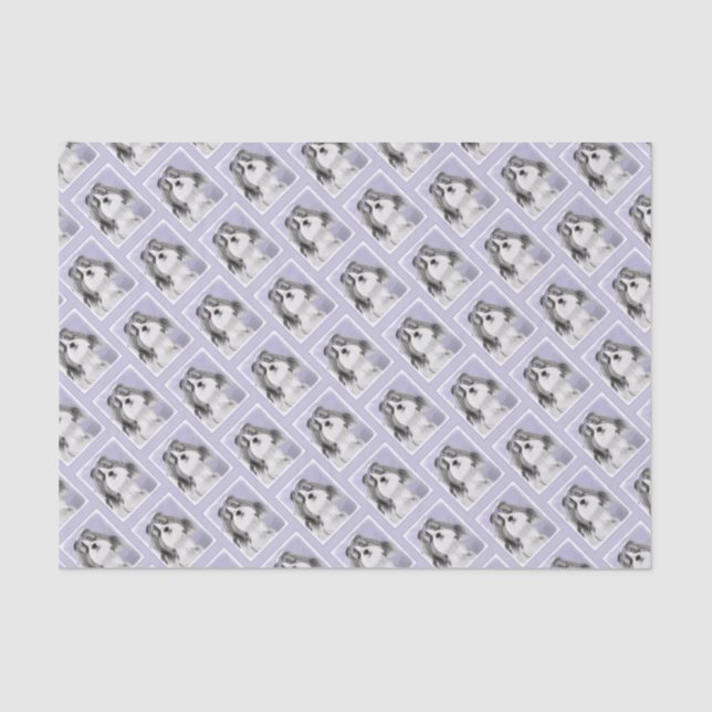 Shih Tzu Painting - Cute Original Dog Art Tissue Paper (Front)