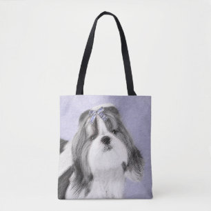 Shih Tzu Painting - Cute Original Dog Art Tote Bag