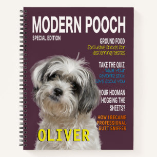 Shih Tzu Parody Magazine Cover Notebook