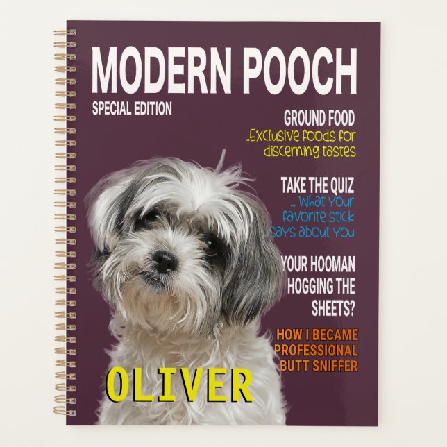 Shih Tzu Parody Magazine Cover  Planner (Front)