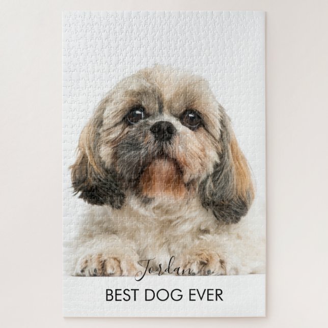 Shih Tzu Pet Dog Photo Custom Jigsaw Puzzle (Vertical)