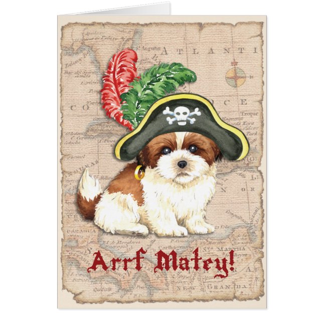 Shih Tzu Pirate Card (Front)