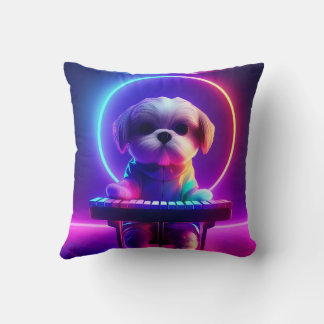 Shih Tzu Playing Piano Cushion