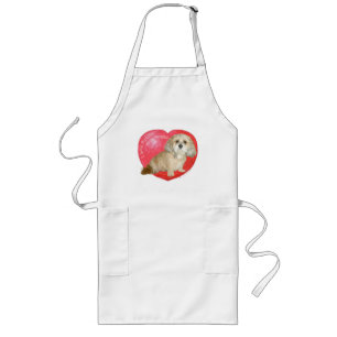 Shih Tzu / Poodle Mix Valentines Day Long Apron