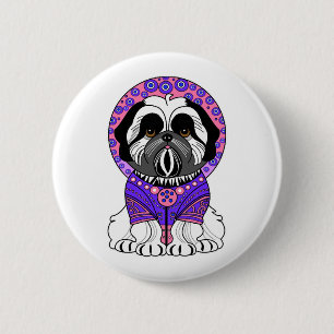 Shih Tzu Princess 6 Cm Round Badge