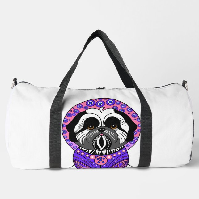 Shih Tzu Princess Duffle Bag (Front)