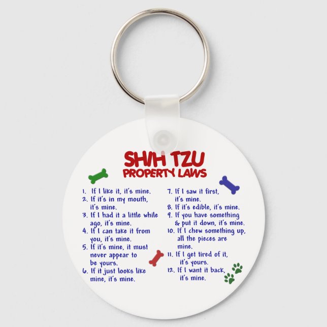 SHIH TZU Property Laws 2 Key Ring (Front)