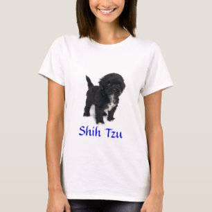 Shih Tzu Puppy  Ladies Baby Doll Fit Tee Shirt