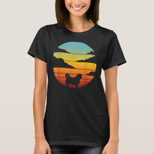 Shih Tzu Retro Vintage 60s 70s Sunset Dog  Men Wom T-Shirt