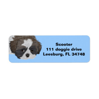 Shih Tzu Return Address Label