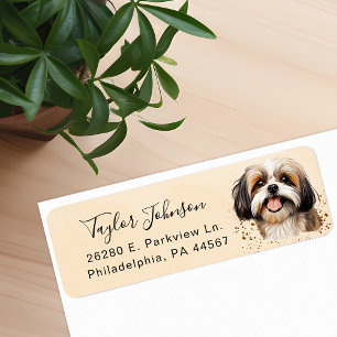 Shih Tzu Return Address Label