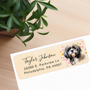 Shih Tzu Return Address Label