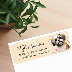 Shih Tzu Return Address Label