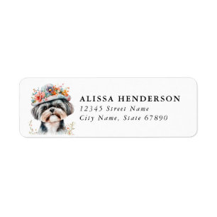 Shih Tzu Return Address Labels