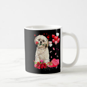 Shih Tzu Rose Heart Happy Valentine Day Dog Mom  Coffee Mug