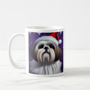 Shih Tzu, Santa, Christmas  Coffee Mug