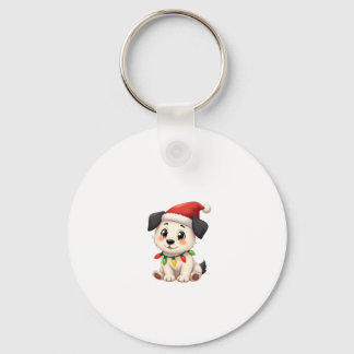 Shih Tzu Santa Christmas Tree Lights Xmas Dog Love Key Ring