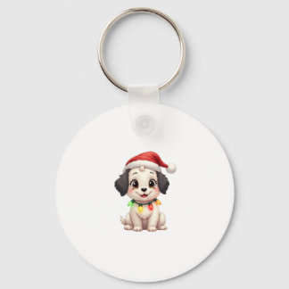 Shih Tzu Santa Christmas Tree Lights Xmas Dog Love Key Ring