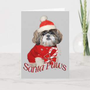 Shih Tzu Santa Paws Cards