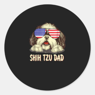 Shih Tzu   Shih Tzu Dad Gift Classic Round Sticker