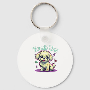 Shih Tzu Shihtzu Zombie Dog Halloween Oversized T- Key Ring
