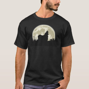 Shih Tzu Silhouette In Front Of Moon T-Shirt