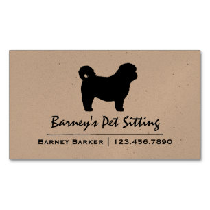Shih Tzu Silhouette Magnetic Business Card