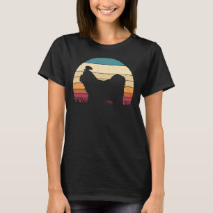 Shih Tzu Silhouette Sunset Retro Pet Dog Owner T-Shirt