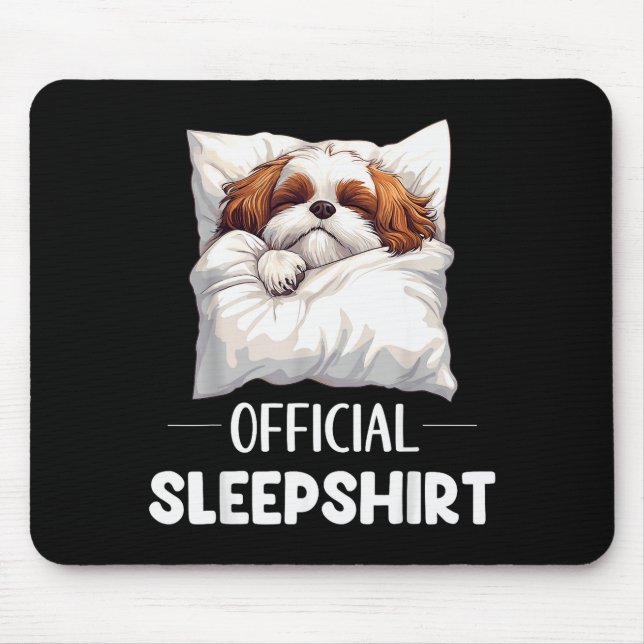 Shih Tzu Sleepshirt Cute Dog Lover Pajama Sleepwea Mouse Pad (Front)