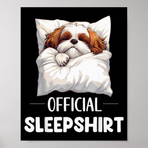 Shih Tzu Sleepshirt Cute Dog Lover Pajama Sleepwea Poster