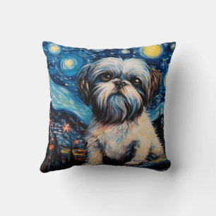 Shih Tzu Starry Night Cushion