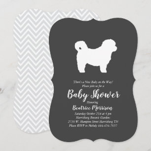 Shih Tzu Teddy Bear Dog Baby Shower Gender Neutral Invitation