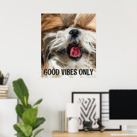 Shih tzu tongue funny vibes custom text