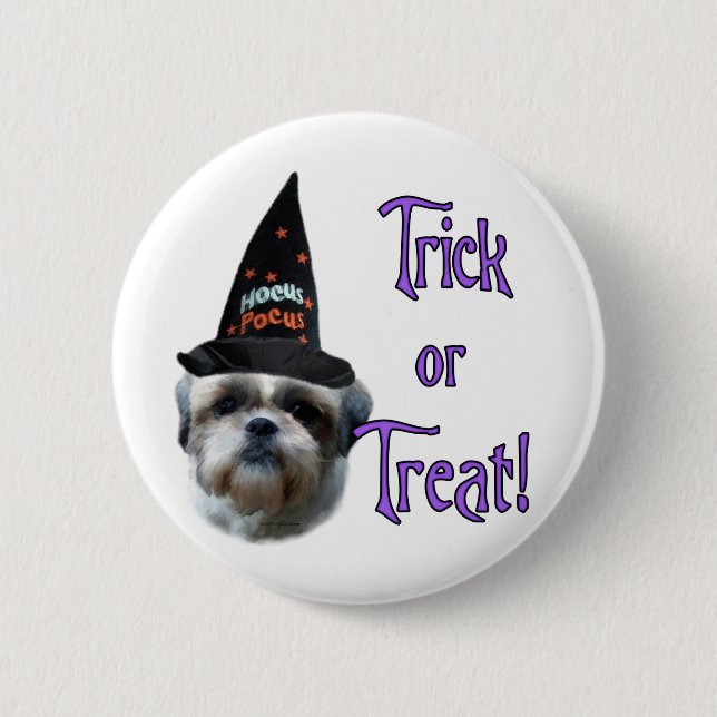 Shih Tzu Trick 6 Cm Round Badge (Front)
