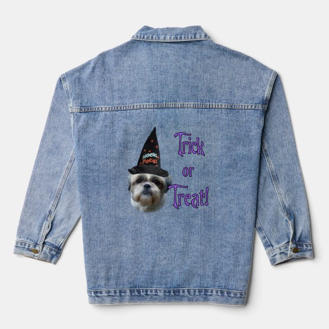 Shih Tzu Trick Denim Jacket (Back)