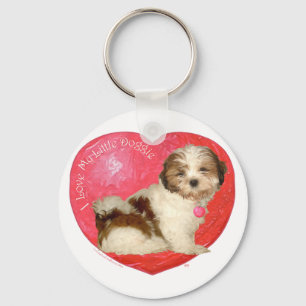Shih Tzu Valentine's Day Key Ring