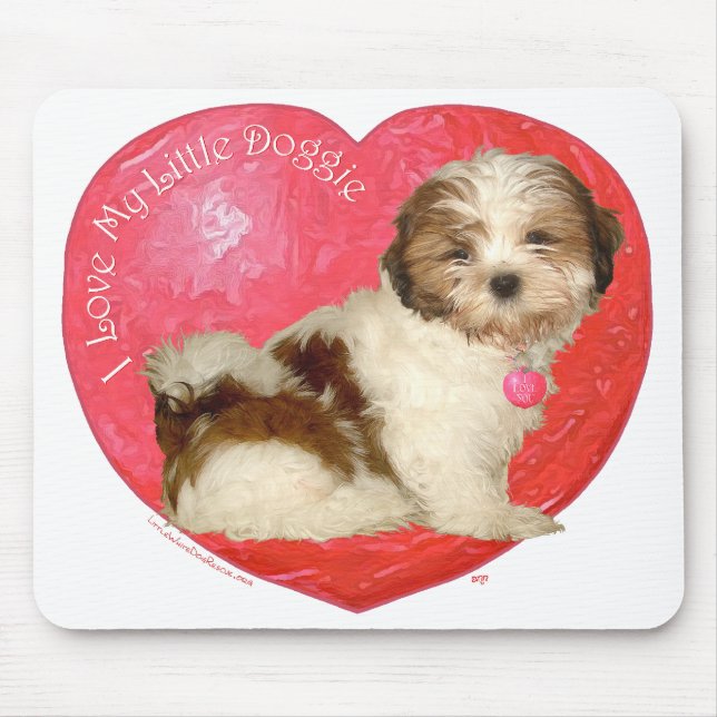 Shih Tzu Valentine's Day Mouse Pad (Front)