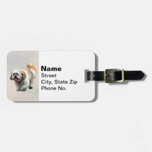 Shih Tzu Walking Luggage Tag