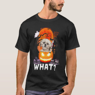 Shih Tzu What Shih Tzu With Knife Killer Hallowee T-Shirt