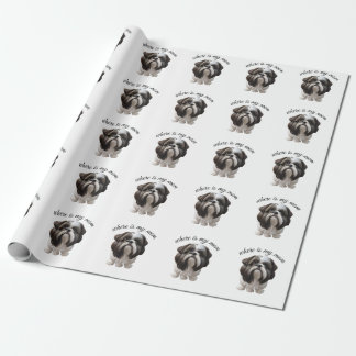 Shih Tzu - Where Is My Mum Wrapping Paper