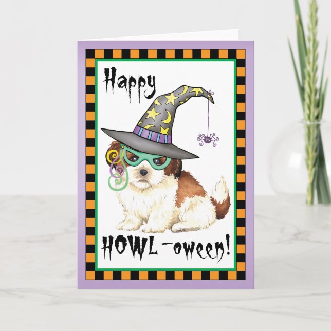 Shih Tzu Witch Card (Front)