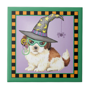 Shih Tzu Witch Ceramic Tile