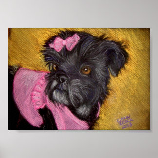 Shih-tzu with Pink Bow Poster