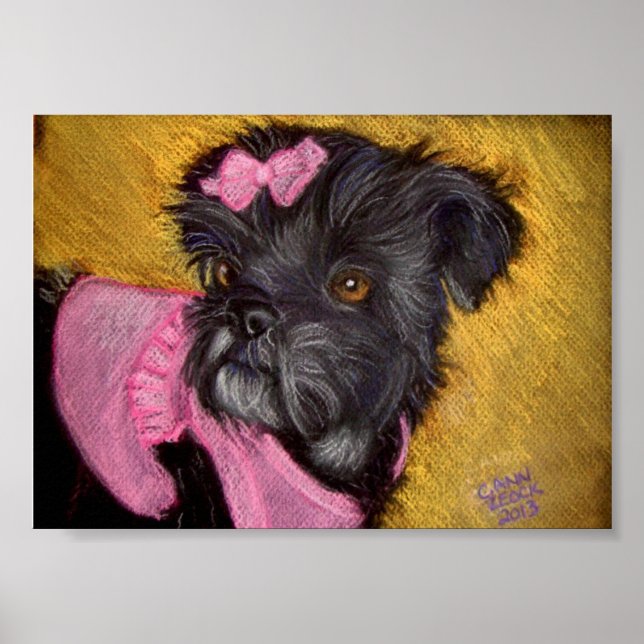 Shih-tzu with Pink Bow Poster (Front)